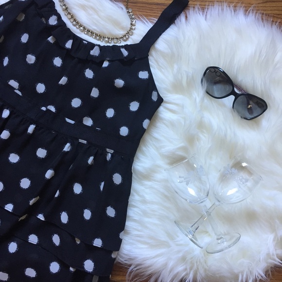 LOFT Polka Dot Tiered Ruffle Dress - Picture 5 of 5